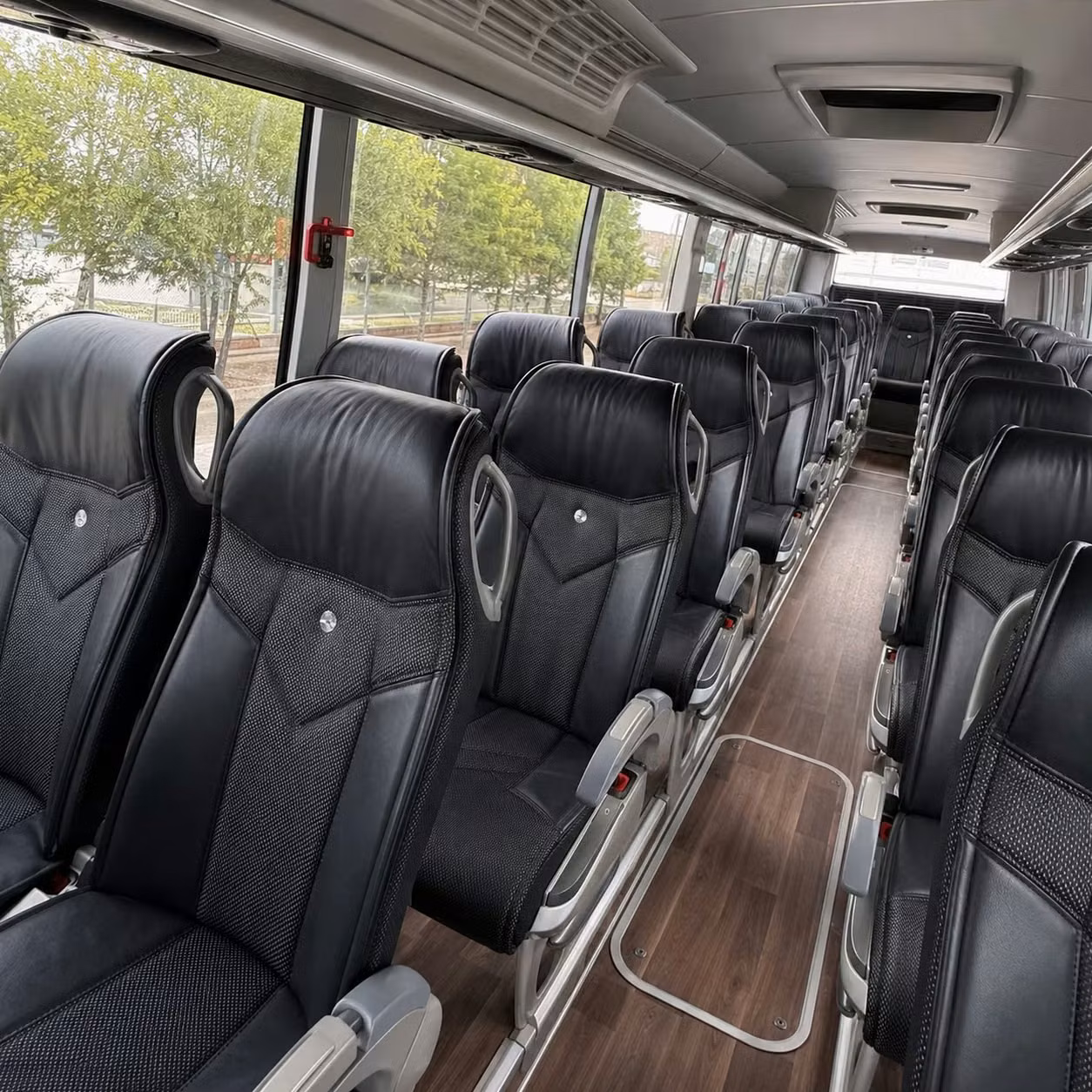 boulder charter bus rental interior
